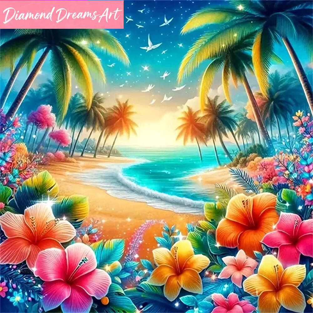 Photo Mosaic Print - Peinture diamantée paysage marin DIY, mosaïque