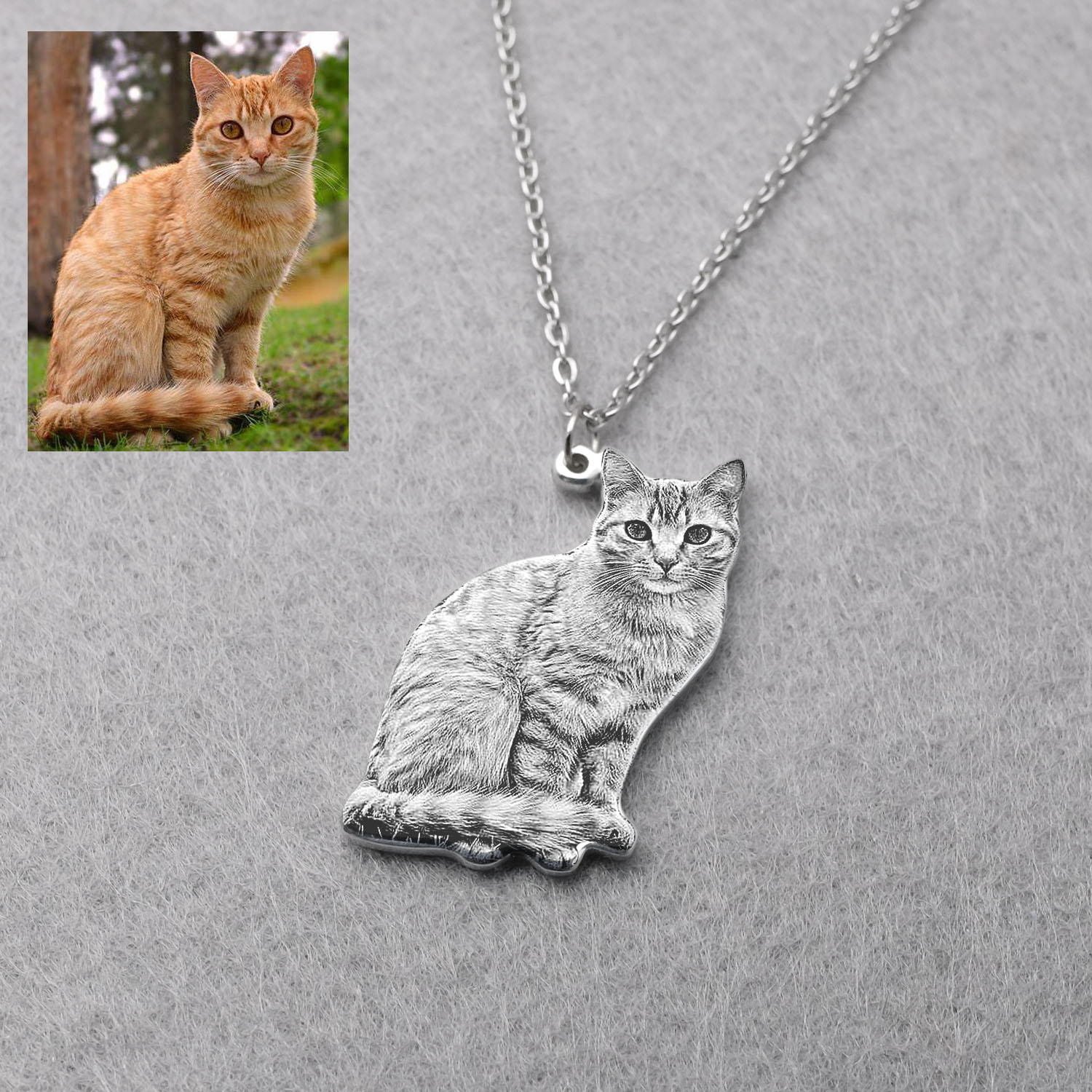 Pet Portrait Custom - Collier personnalisé avec photo d'animal de