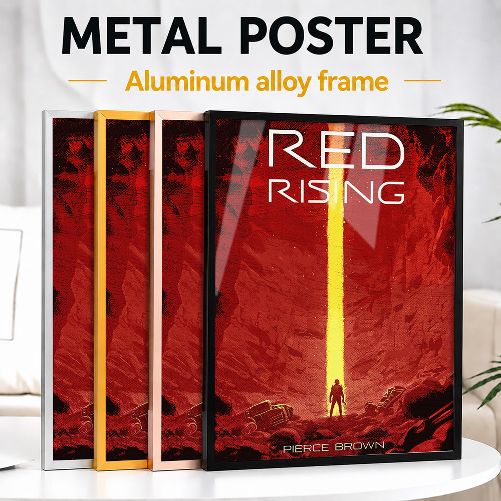 Custom Photo Book - Affiche murale encadrée en aluminium rouge