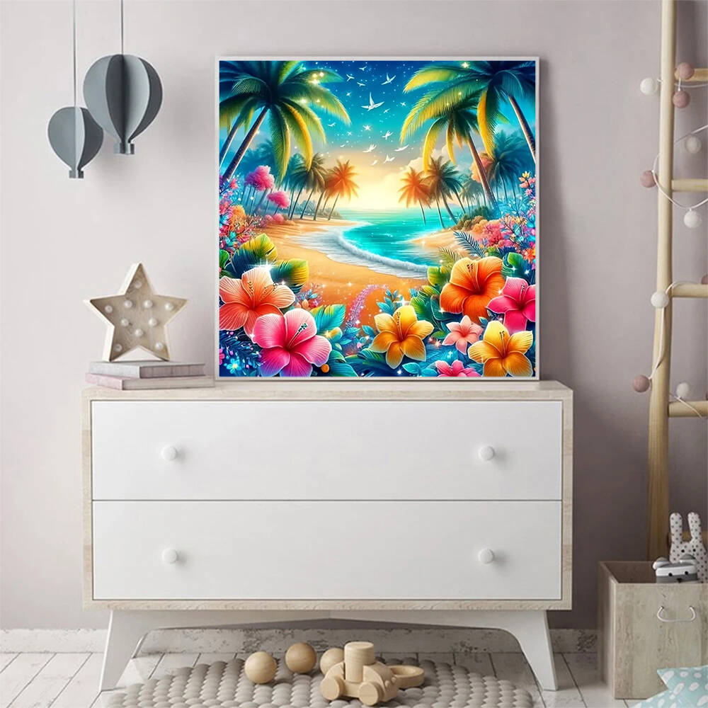 Peinture diamantée paysage mar - Photo Mosaic Print avis et prix