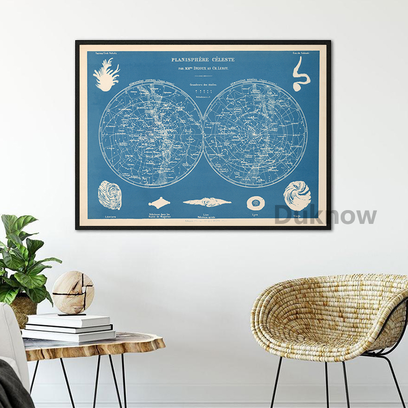 Affiche en toile avec image dé - Custom Star Map avis et prix