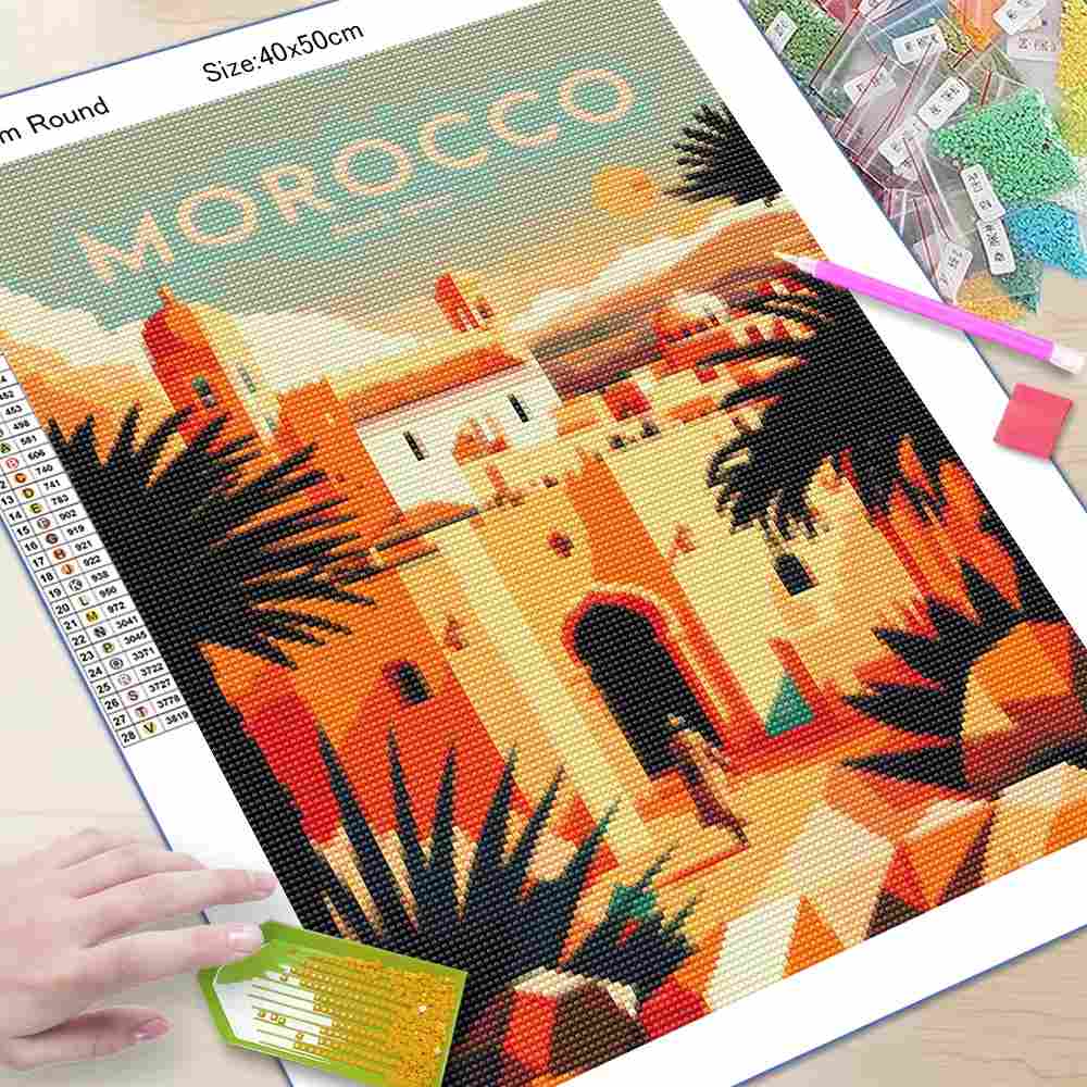 Peinture au diamant, paysage m - Photo Mosaic Print avis et prix