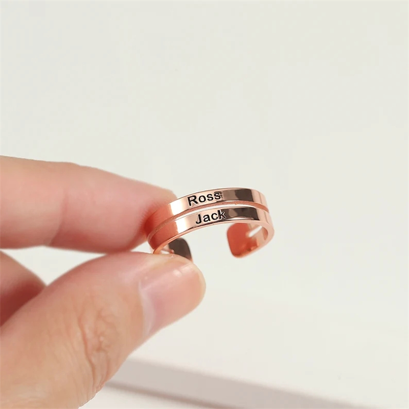 Bague Double Couche Personnali - Initial Ring Custom avis et prix