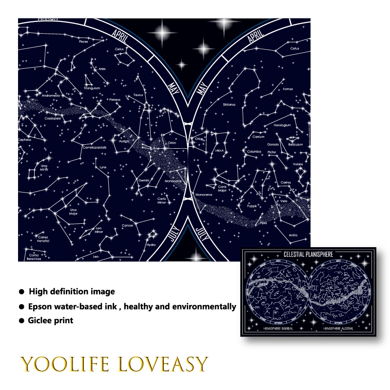 Affiche sur toile de carte de  - Custom Star Map avis et prix