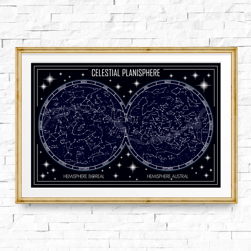 Affiche sur toile de carte de  - Custom Star Map avis et prix